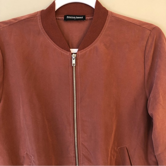 American Apparel Light Bomber Jacket/Womens/Size Small - Picture 3 of 9